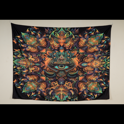 Ajna Eye Psychedelic UV Tapestry