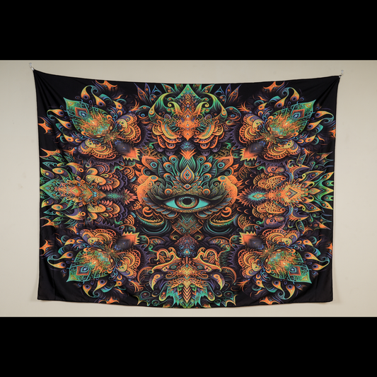 Ajna Eye Psychedelic UV Tapestry