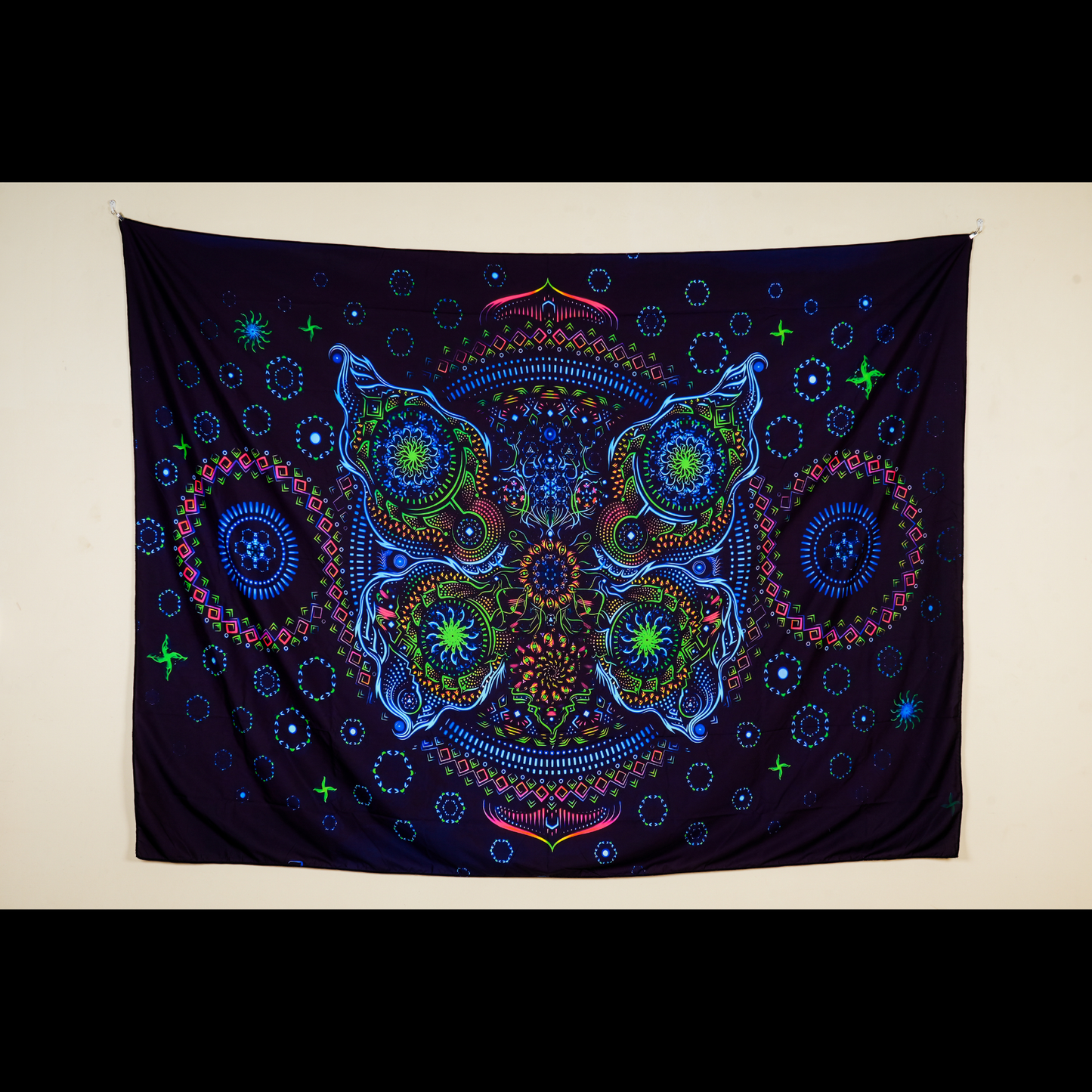 Yantra Vortex Psychedelic UV Tapestry