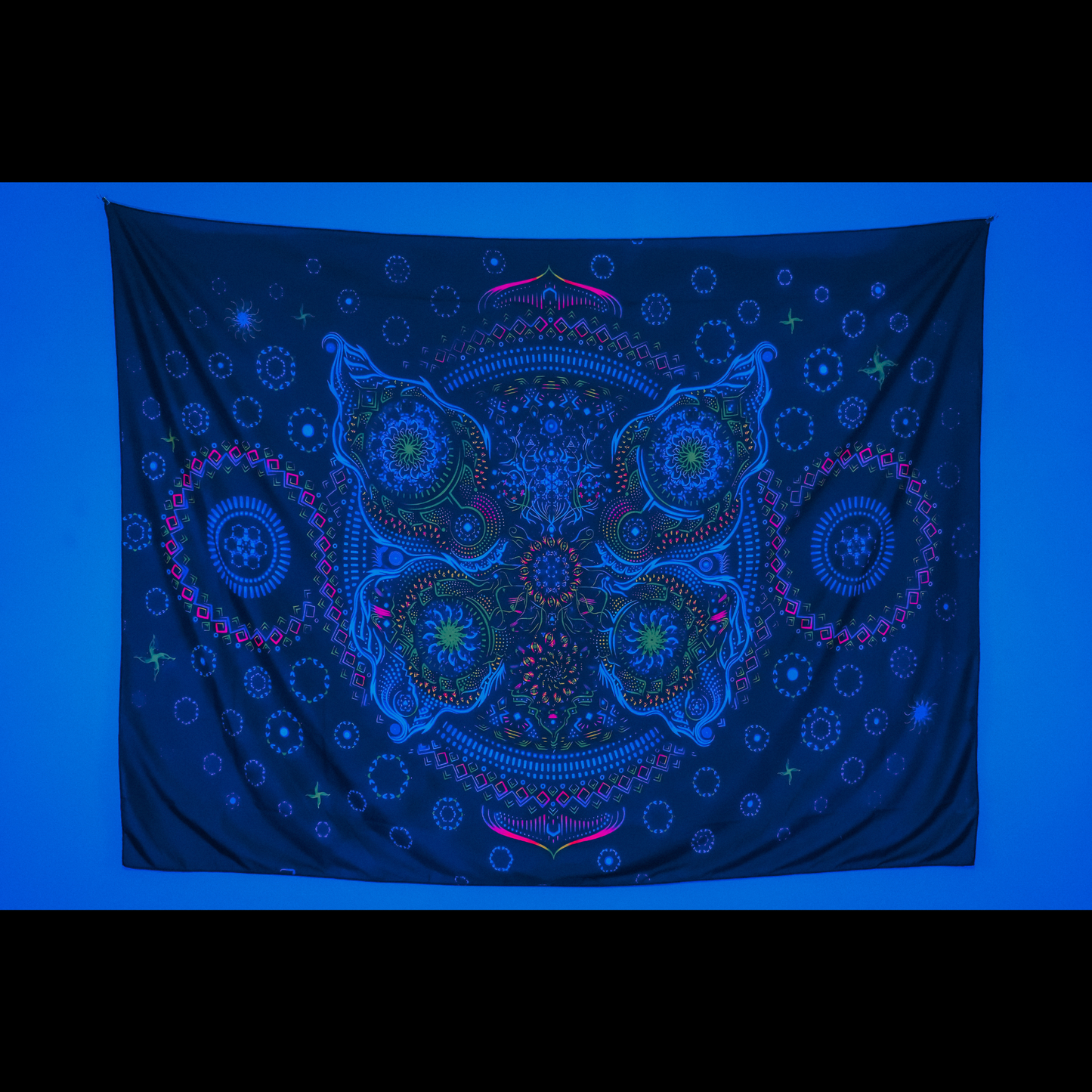 Yantra Vortex Psychedelic UV Tapestry