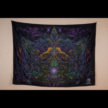 Dark Matter Darshan Psychedelic UV Tapestry