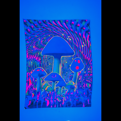 Mycelium Flow Psychedelic UV Tapestry