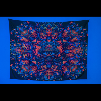 Ajna Eye Psychedelic UV Tapestry