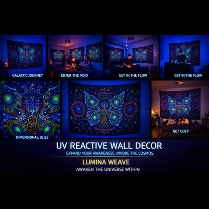 Yantra Vortex Psychedelic UV Tapestry