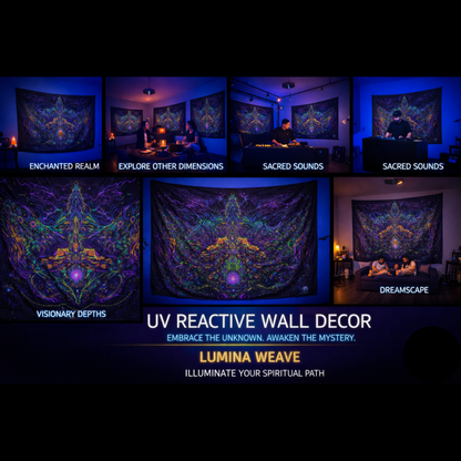 Dark Matter Darshan Psychedelic UV Tapestry